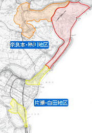 奈良本･熱川･片瀬･白田地区詳細図